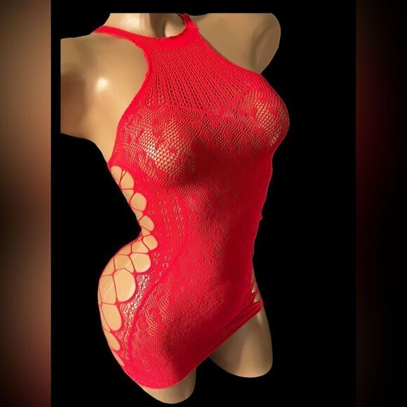 Red Halter l Top l Cover-up l Intimate l OS High-Stretch l Nwot - Picture 1 of 8